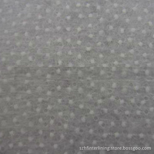 Garments supplier 100% polyester powder dot nonwoven fabric, interlining, white/black/grey